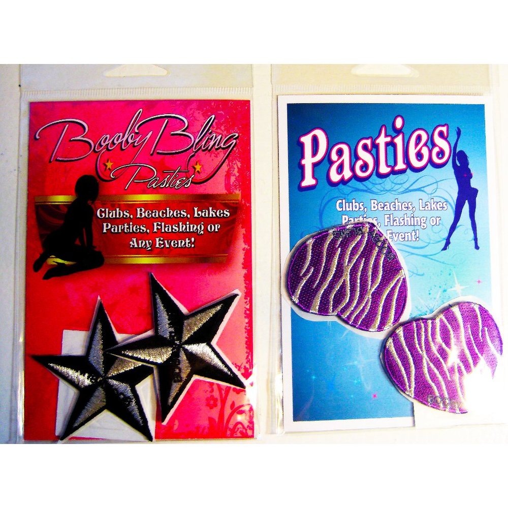 Pasties  Quility Embroidered Reusable Booby Bling.